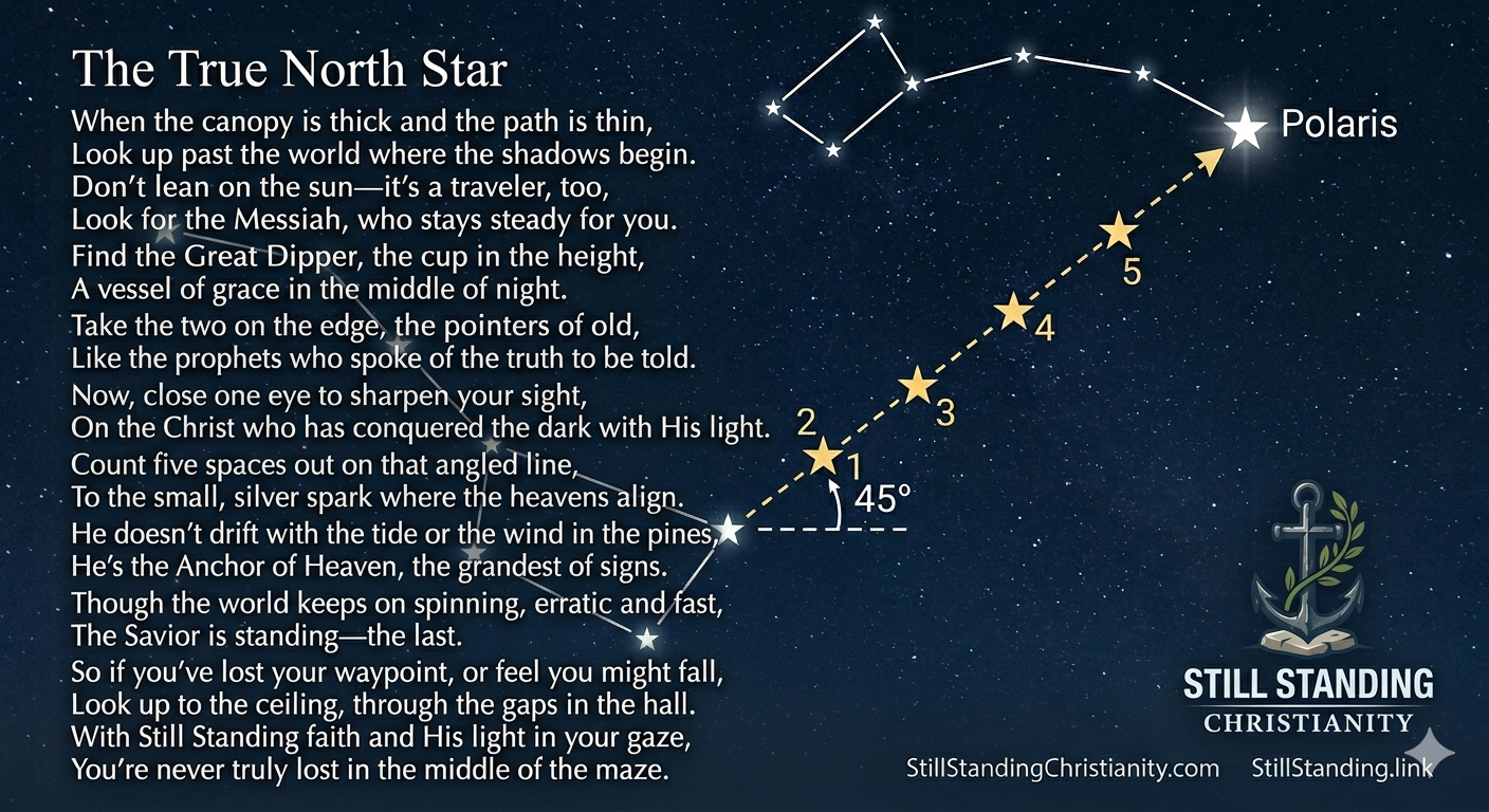 Digital art representing an inner guiding light or North Star